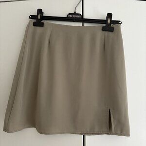 Crescent Green Silk Skirt